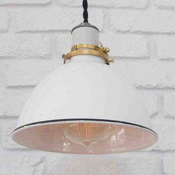 Factory Pendant Light in White - Pendant Lighting