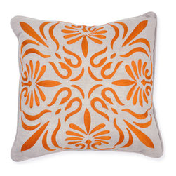 Nimes Amber Orange Decorative Pillows - Decorative Pillows