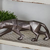 CosmoLiving by Cosmopolitan Silver Polystone Sculpture, Leopard