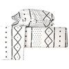 Mudcloth II In Black On White White Mudcloth 4 Piece Sheet Set, Queen