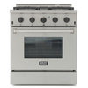 KUCHT Pro Style 30" Stainless Steel Range With Convection Oven, Tuxedo Black, Pr