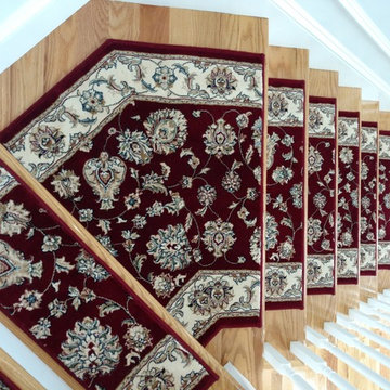 Ancient Garden 57365-1464 Red Custom Stair Treads With Pie Shapes
