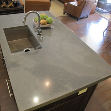 Concrete Kitchen Island - Faux Raw Look