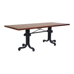 GILANI - Bistro Table with Copper Top (Rectangular) - Dining Tables