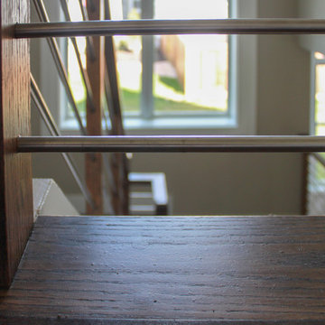 Project #22 | Stainless Steel & Dark Wood Treads