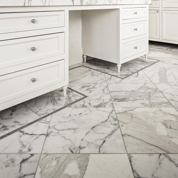 Calacatta Gold Marble Bathroom Floor Tile