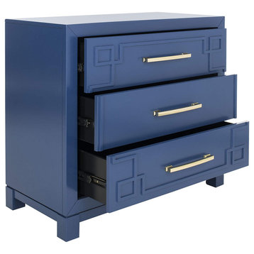 Blue and Gold 3-drawer Chest