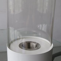 "Vision WhiteModern Table Top Ventless Ethanol Fireplace - Tabletop Fireplaces