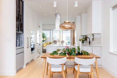 Inspiration for a contemporary dining room remodel in Vancouver