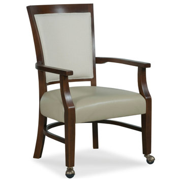 Langston Arm Chair, 9508 Oasis Fabric, Finish: Walnut