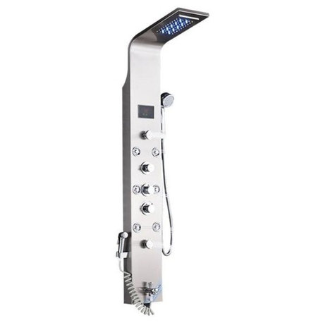 6-Function Shower Column LED Shower Panel With Massage Jets