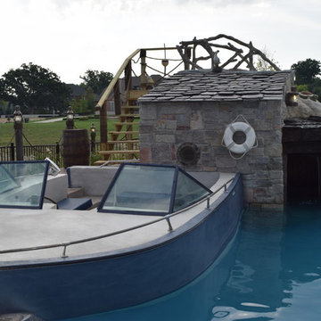 Backyard Boating Gunite Pool with ecoFinish KON