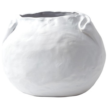 Petale Vase, Matte White, Large