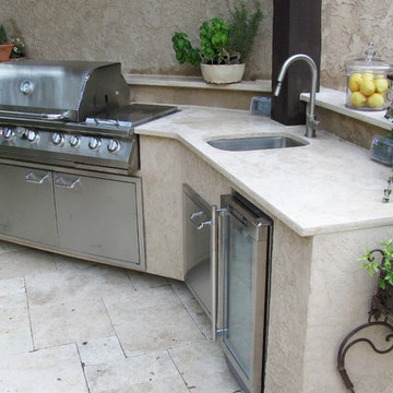 Italianate pool & courtyard in a tight space
