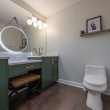Master Bath - Green Cabinets