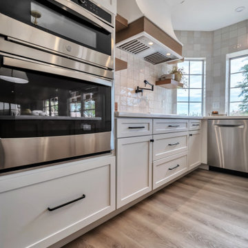 Transitional Kitchen Remodel with Two Tone White Oak