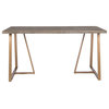 Robbie Wood Desk With Gold Legs