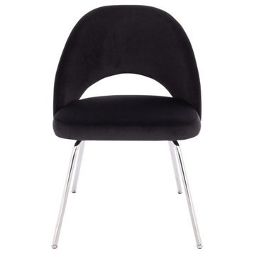 Sand Velvet Chair, Black