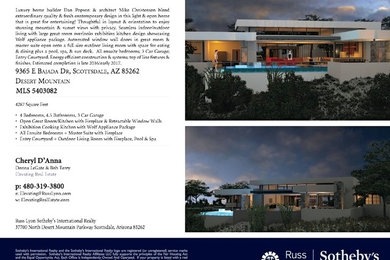 Desert Mountain Model Home