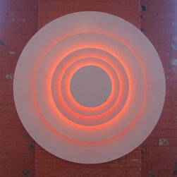 blankblank: Concentric Sconce Light by Rob Zinn, Neon Orange - Wall Sconces