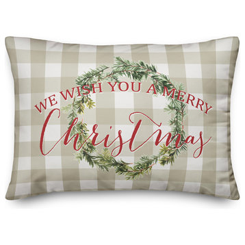 We Wish you a Merry Christmas Lumbar Pillow, 14"x20"