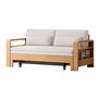 Beech Log Beige-Coconut Palm Cushion 1.68 Meters Sofa Bed 66.1x30.9 - 76.8x31.1
