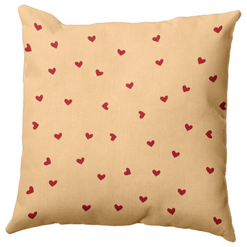 Little Hearts Decorative Throw Pillow, Buddah, 18"x18"
