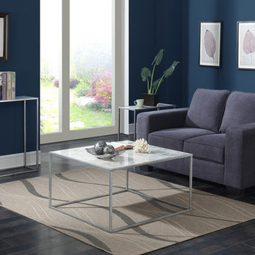 Gold Coast Faux Marble Collection in Silver