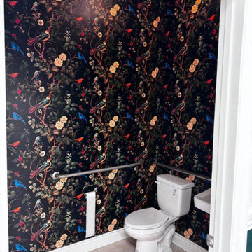 Powder room wallpaper installation Montgomery, TX