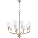 Quorum - Quorum 6811-8-60 Richmond - Eight Light Chandelier - Shade Included: TRUE* Number of Bulbs: 8*Wattage: 60W* BulbType: Medium Base* Bulb Included: No