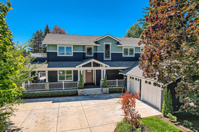Inspiration for a transitional exterior home remodel in Seattle