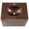 Premier Copper VADB24181 24 Inch Hand Hammered Copper Wall Mount Sink