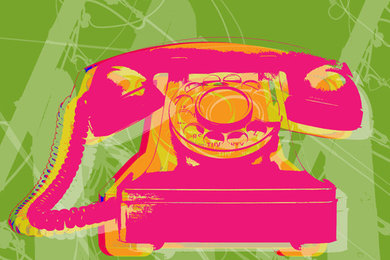Rotary phone Pop Art