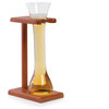 Quarter Yard Of Ale Glass, Wooden Stand, 12 Oz