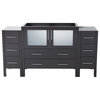 Torino 60" Bathroom Cabinet, Espresso, Without Top and Sink