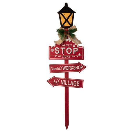 42"H Christmas Directions Yard Stake