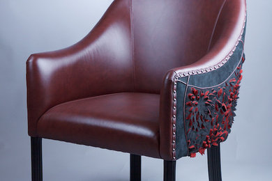 Bath Back Leather-Suede Chair