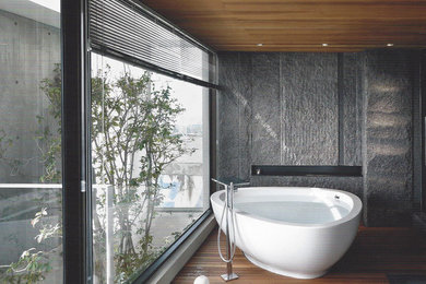 Inspiration for a contemporary bathroom remodel in Miami