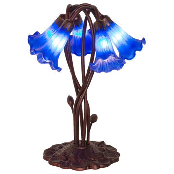 17 High Blue Pond Lily 5 LT Accent Lamp