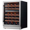 Ca'Lefort 24" 46-Bottle Built-In Wine Cooler Dual Zone Refrigerator Low Noise