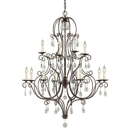 Murray Feiss Chateau 12 Light Chandelier F1938/8+4MBZ