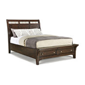Emma Mason Signature Dexter King Sleigh Storage Bed in Rough Sawn and Espresso
