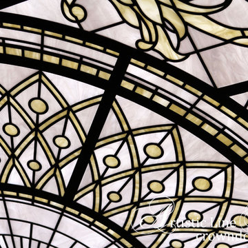 Stained leaded glass ceiling skylight in Scarsdale, NY
