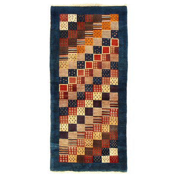 Fine Hand Knotted Persian Gabbeh Runner 2'11''x6'7''