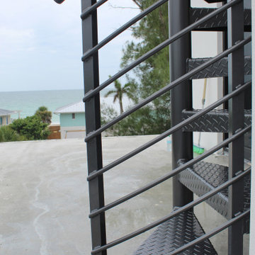 Custom Aluminum Spiral Staircase Installation - Englewood, FL