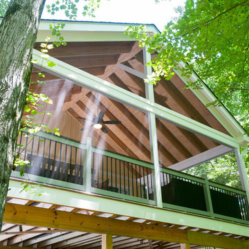 Darnestown Maryland Curved Deck and Screen Porch