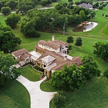 Transitional Mediterranean Style Custom Home on Acreage in Richmond, Texas