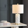 Safavieh Nico Table Lamp Set of 2, White/Gold
