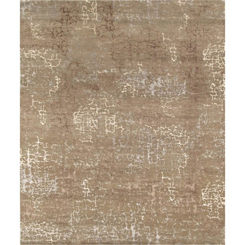 Pasargad Modern Collection Hand-Knotted Silk & Wool Area Rug, 2' 0"x3' 0"