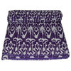 Purple Ikat Print Queen Cotton Kantha Bedspread Throw